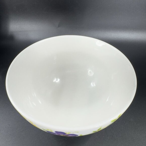 ANTHROPOLOGIE Ceramic Deep Dish Bowl Set 2 Dishes Bowls Flower Multicolor Pair - Picture 14 of 16